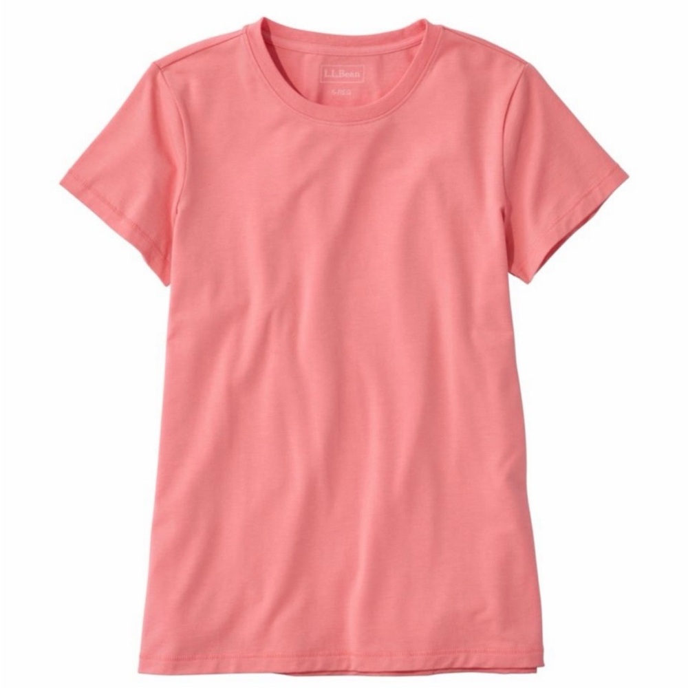 3/15$ 🛍️ L.L Bean Soft Stretch Supima-Blend Tee, Crewneck Short-Sle